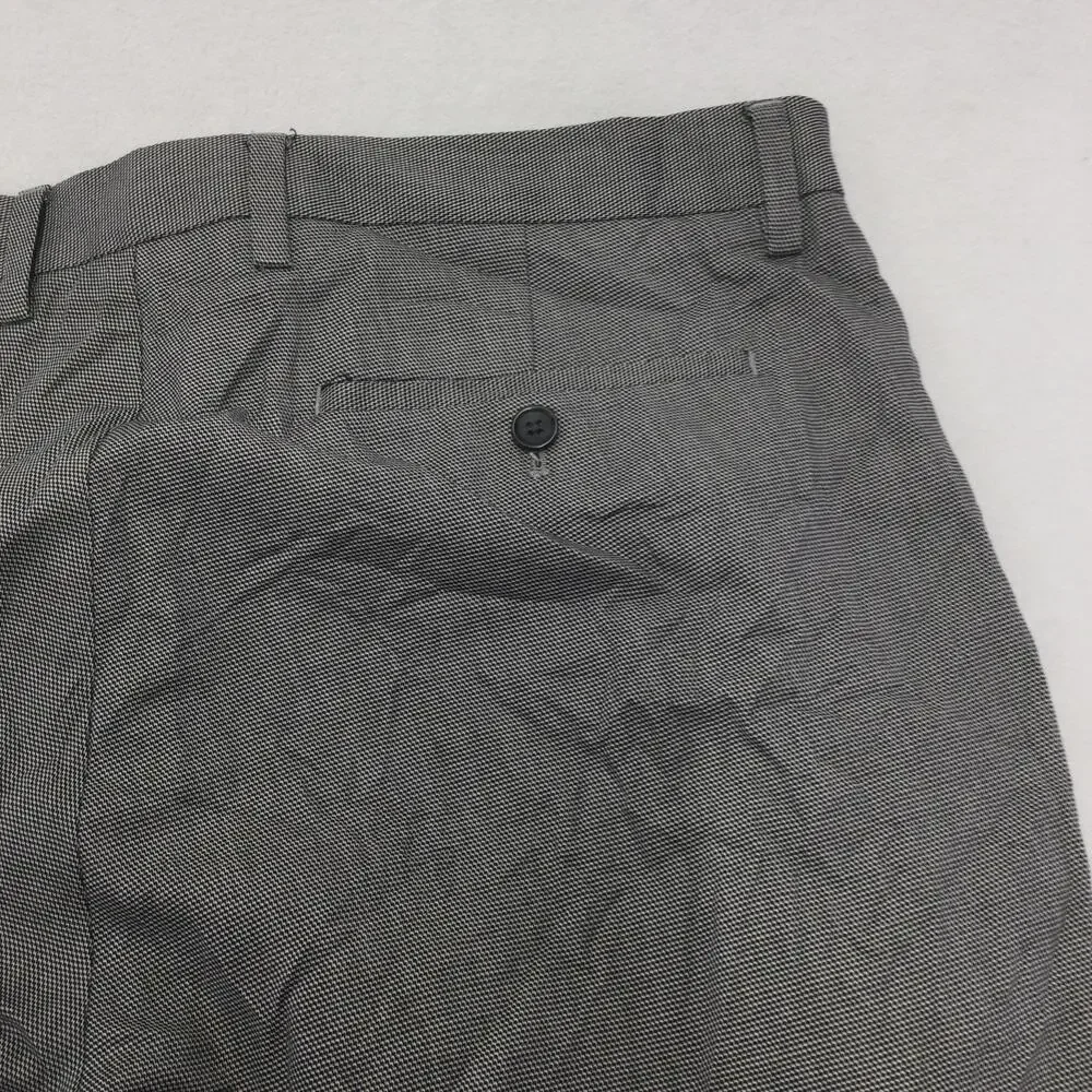 Banana Republic Pants Mens 35x32 Gray Check Non Iron Slim Straight Leg Dress